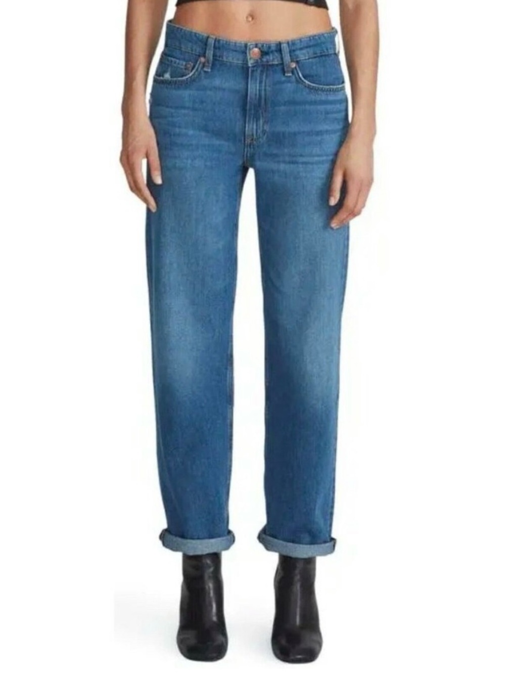 RAG & BONE Dre Low Rise Slim Boyfriend Denim Blue Jeans Size 26